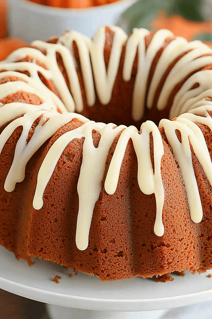 Pumpkin Bundt Cake final dish beautifully presented and ready to serve