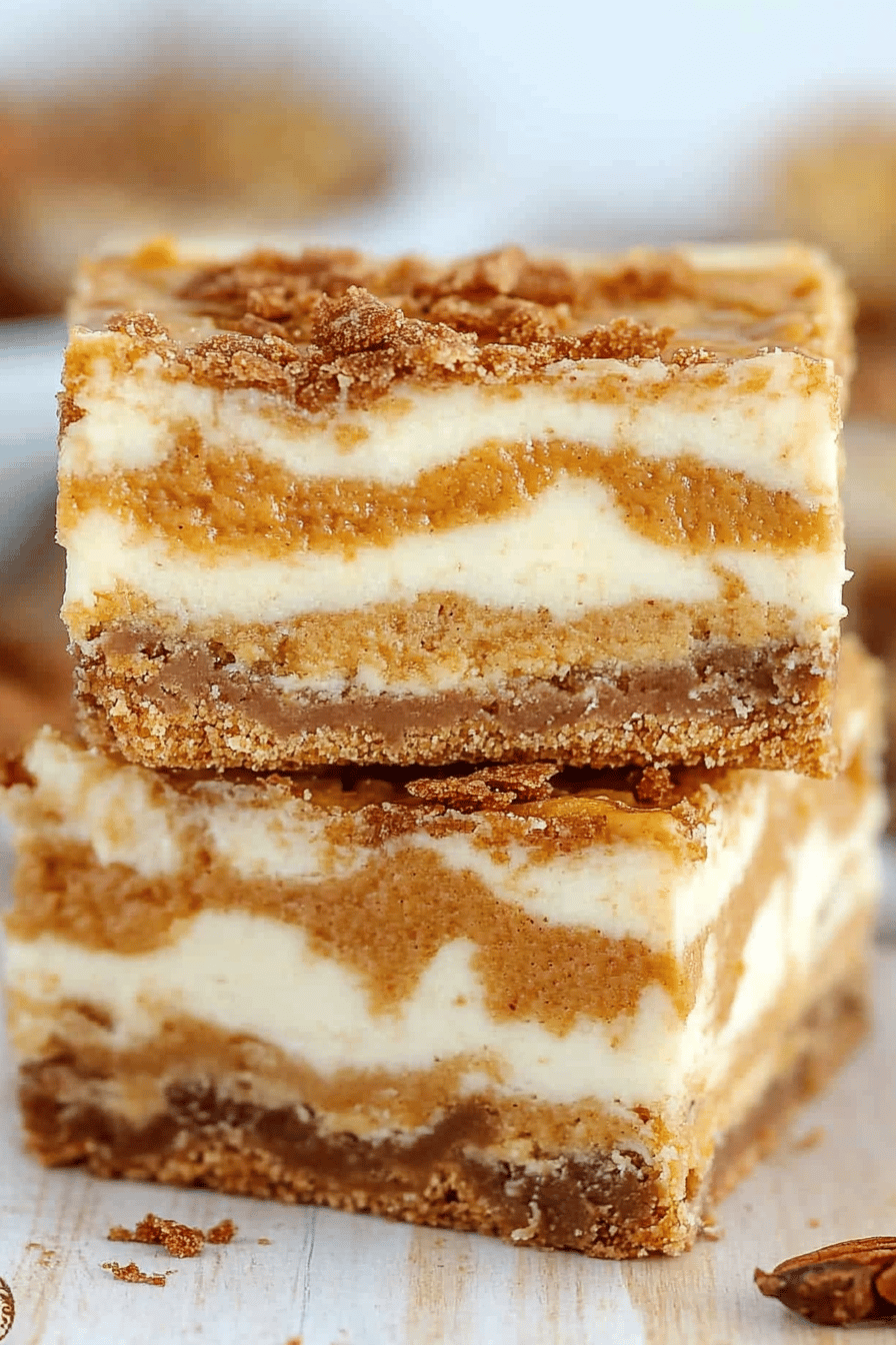 Pumpkin Cheesecake Bars final dish beautifully presented and ready to serve