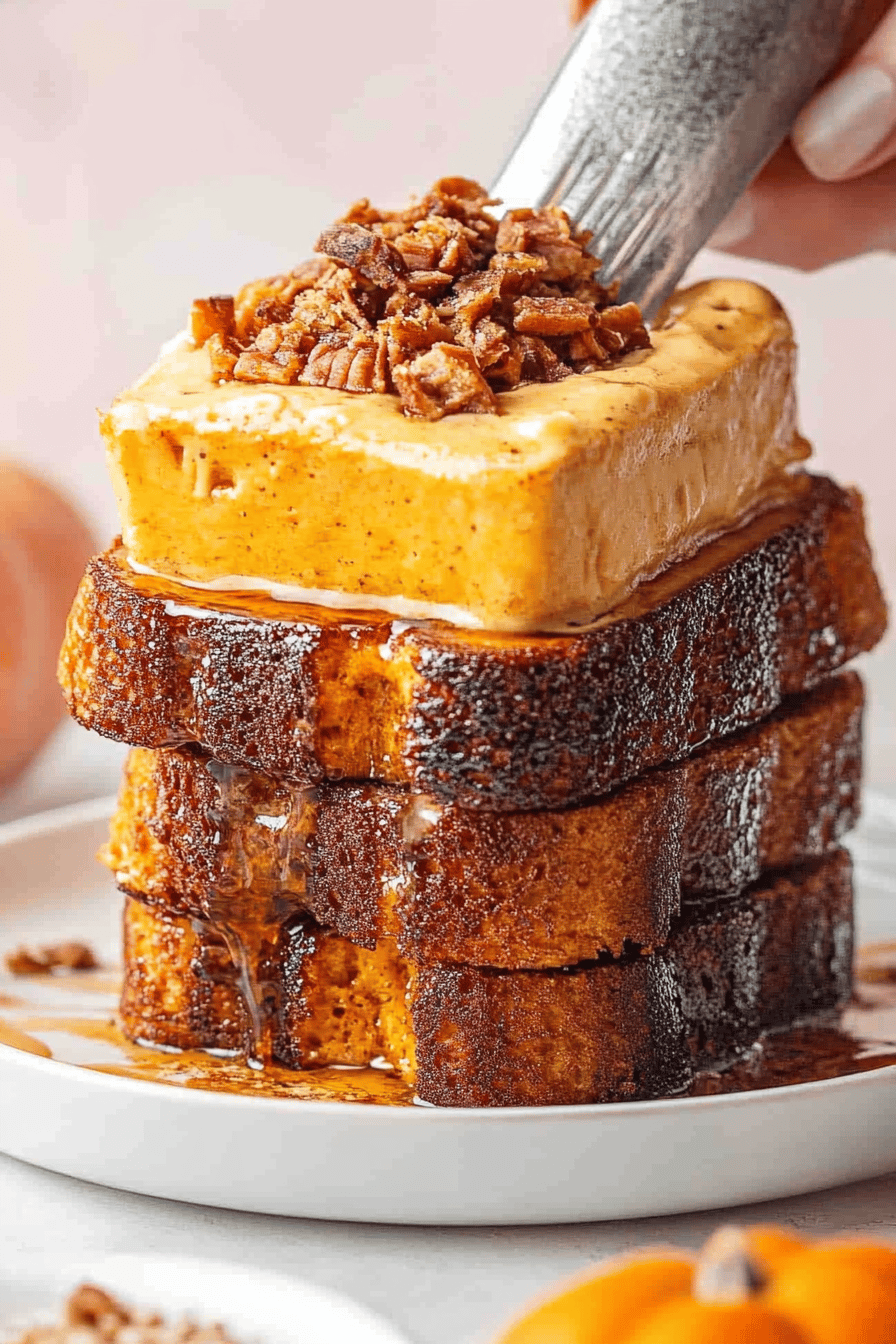 Pumpkin French Toast final dish beautifully presented and ready to serve