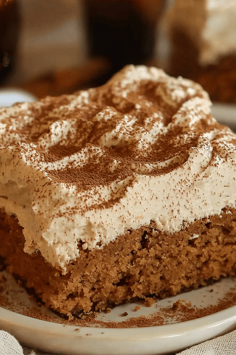 Pumpkin Spice Latte Cake final dish beautifully presented and ready to serve