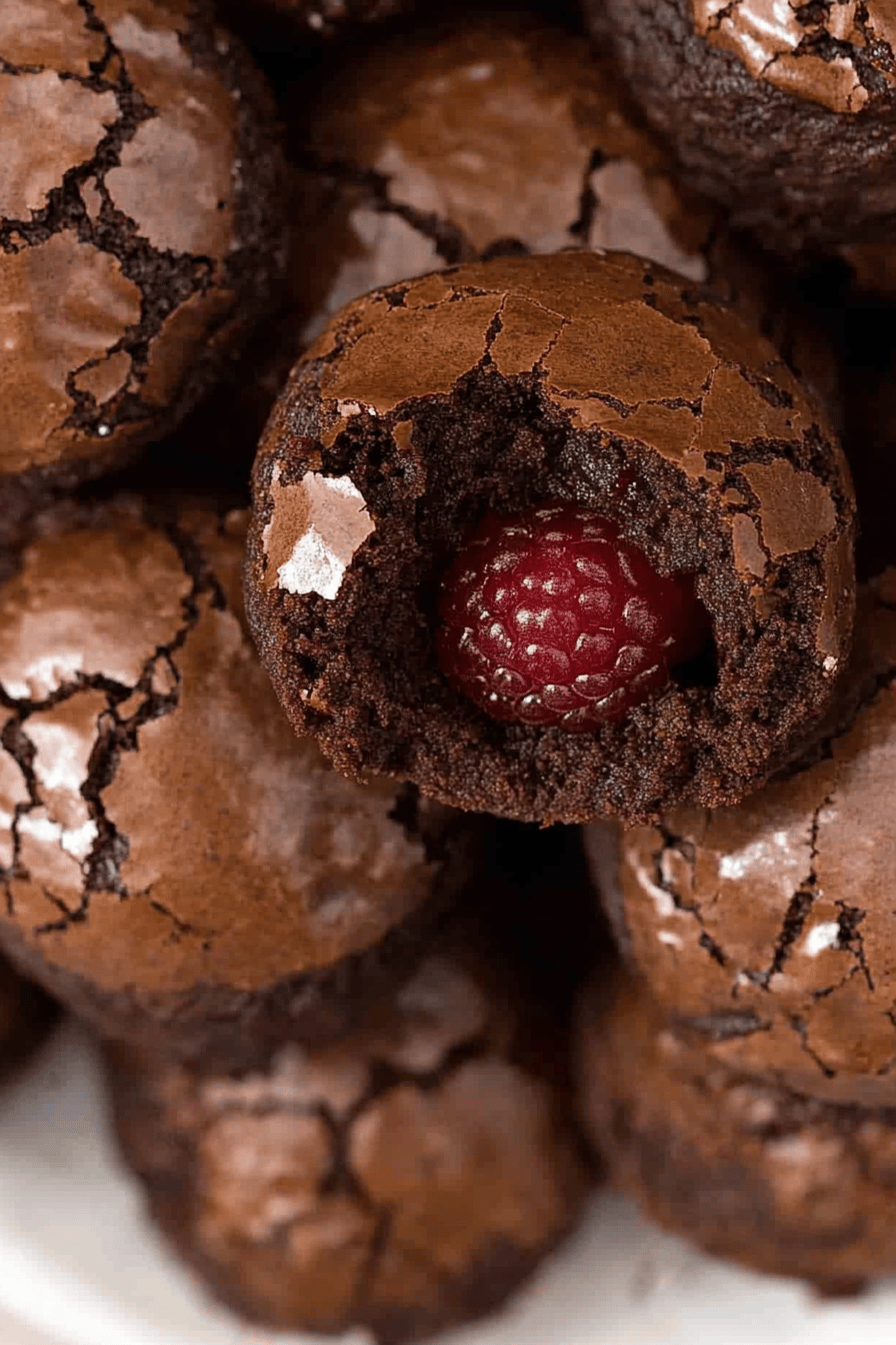Raspberry Brownie Bites ingredients organized and measured on kitchen counter