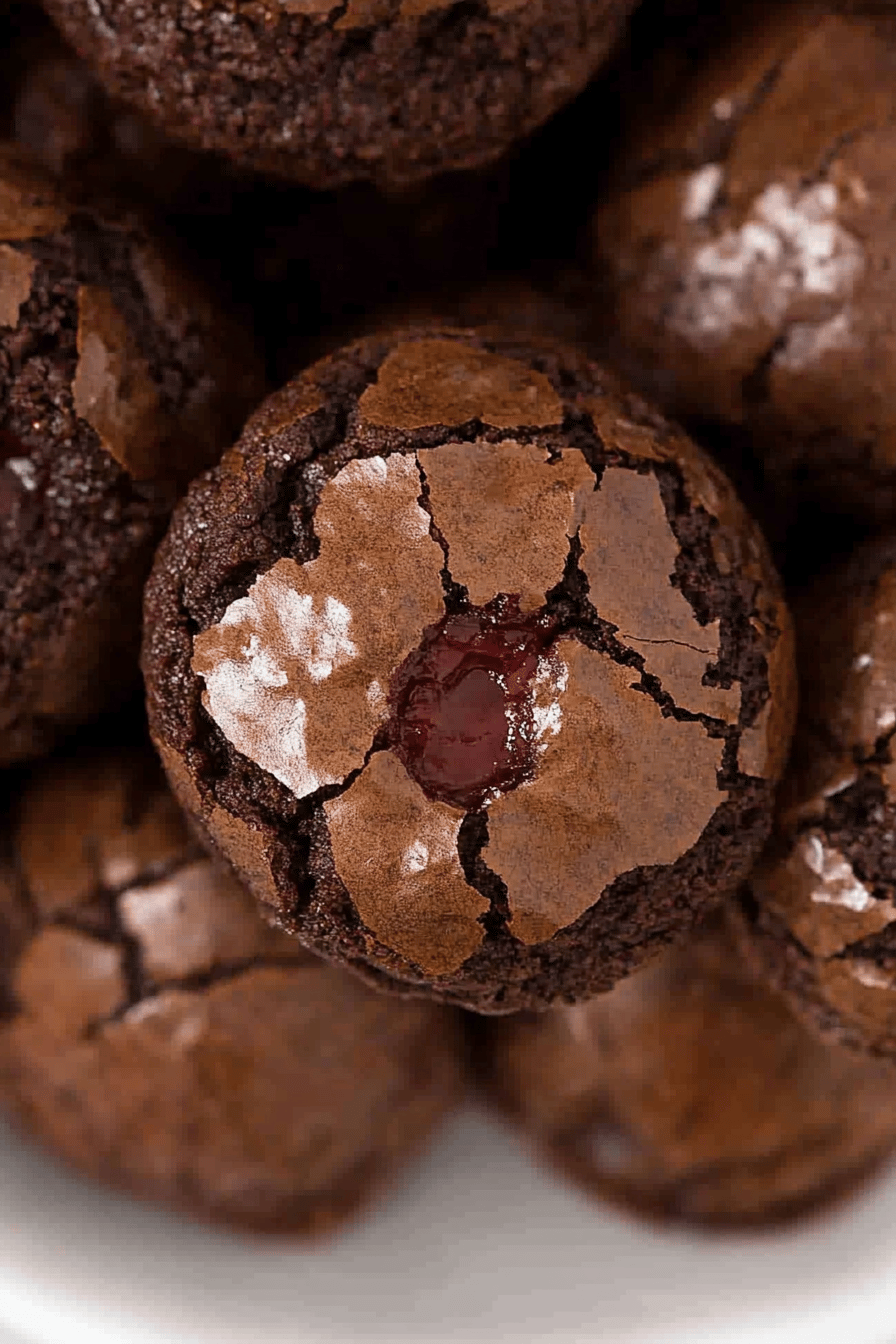 Raspberry Brownie Bites final dish beautifully presented and ready to serve
