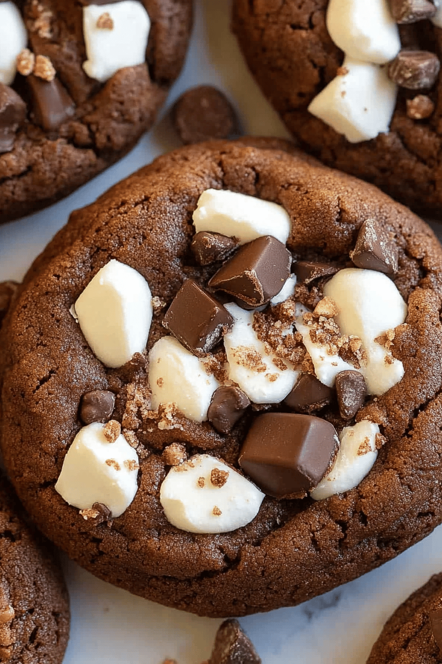 Rocky Road Cookies ingredients organized and measured on kitchen counter
