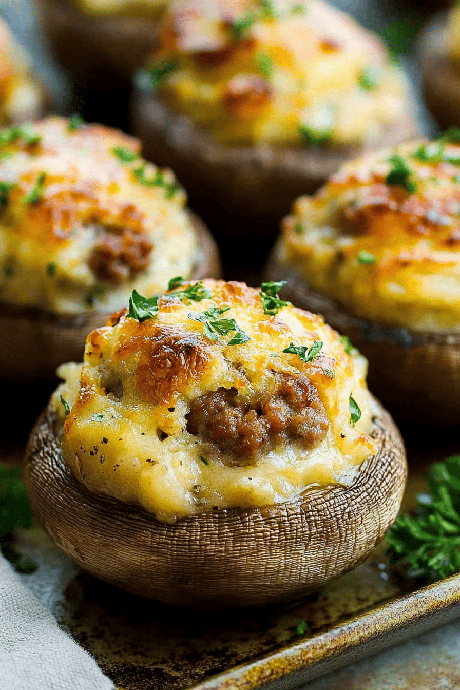 Sausage Stuffed Mushrooms