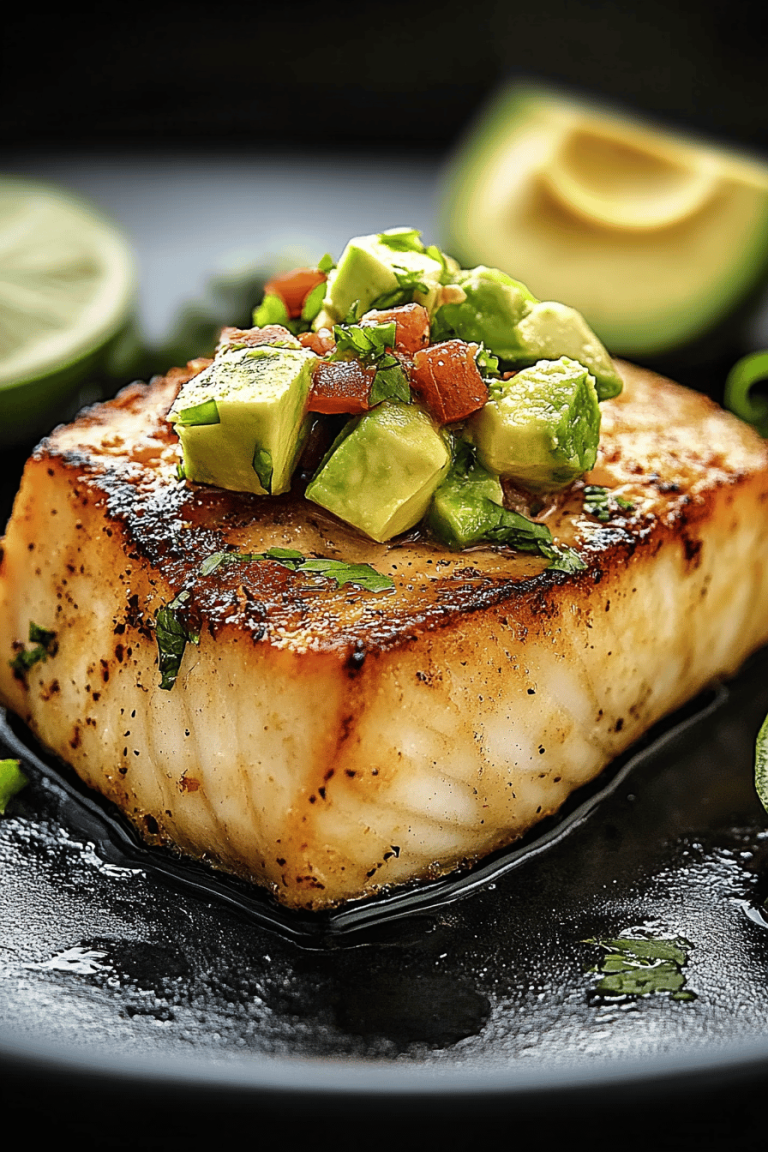 Sea Bass with Avocado Salsa