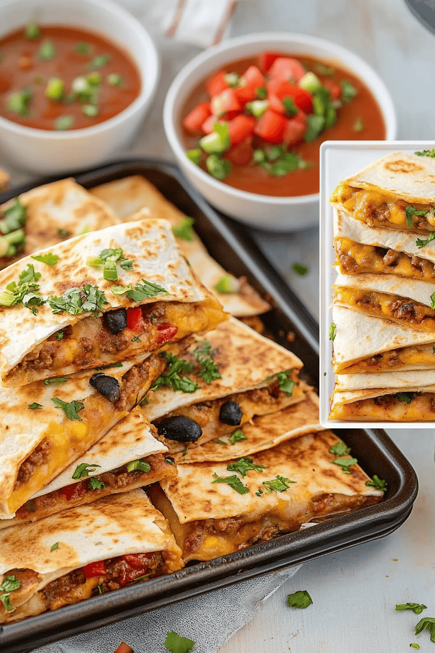 Sheet Pan Quesadillas final dish beautifully presented and ready to serve