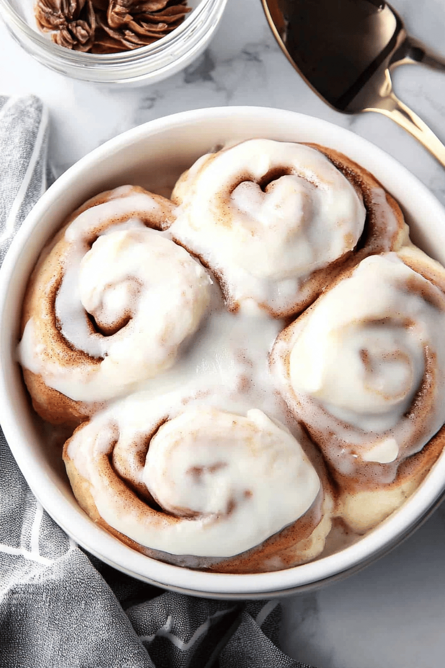 Small Batch Cinnamon Rolls slice on plate showing perfect texture and swirl pattern