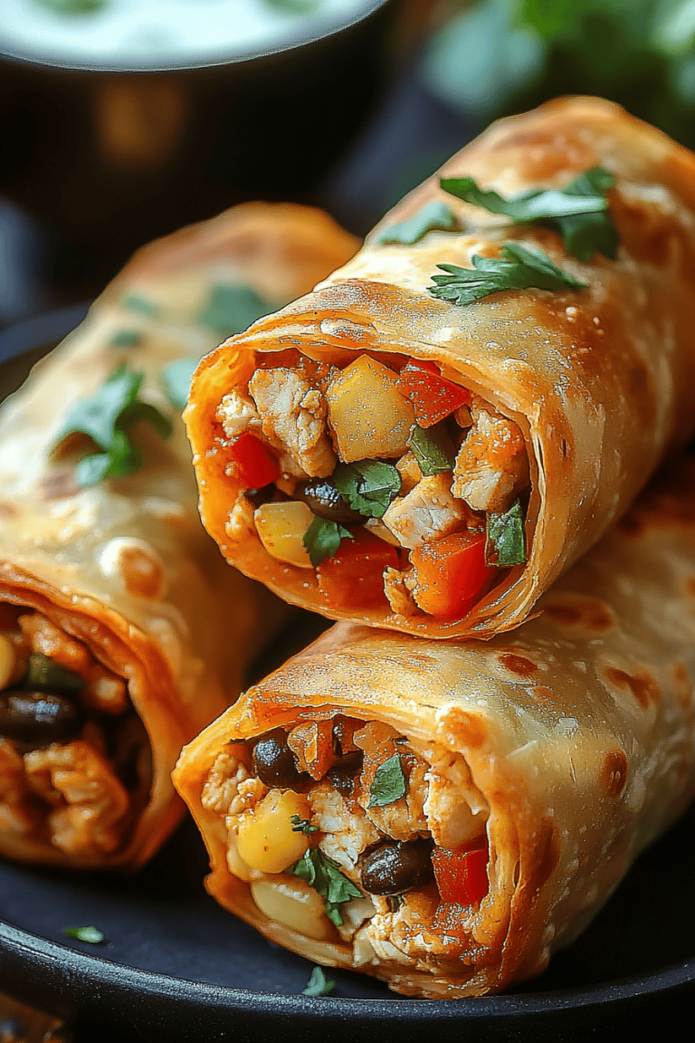 Southwest Chicken Egg Rolls
