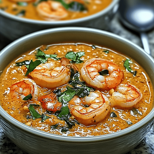 Spicy Coconut Shrimp Soup