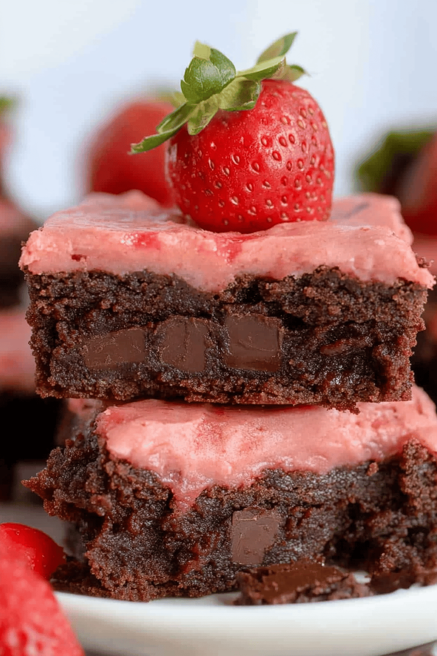 Strawberry Brownies ingredients organized and measured on kitchen counter