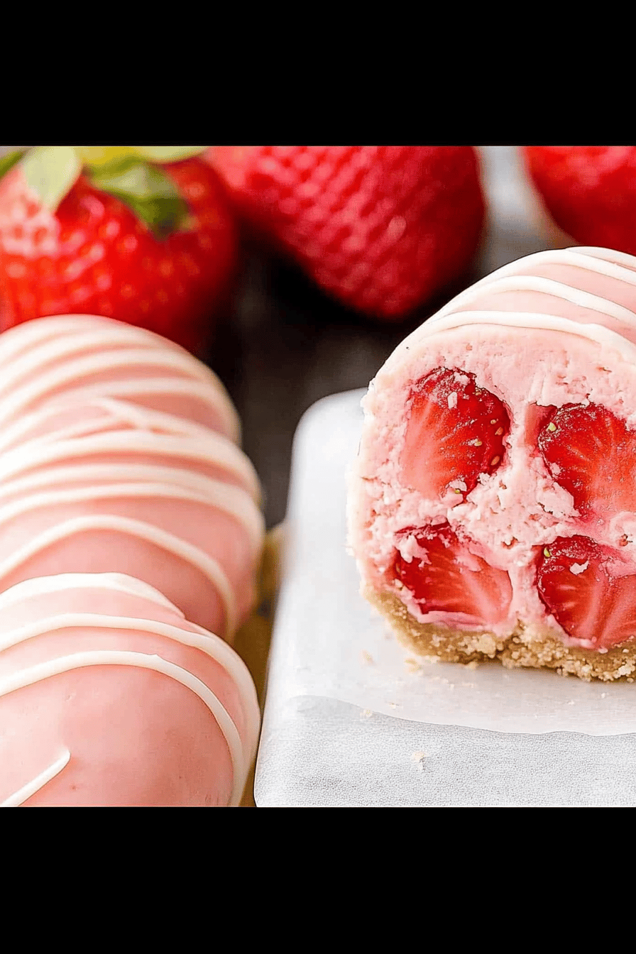 Strawberry Cheesecake Bites ingredients organized and measured on kitchen counter