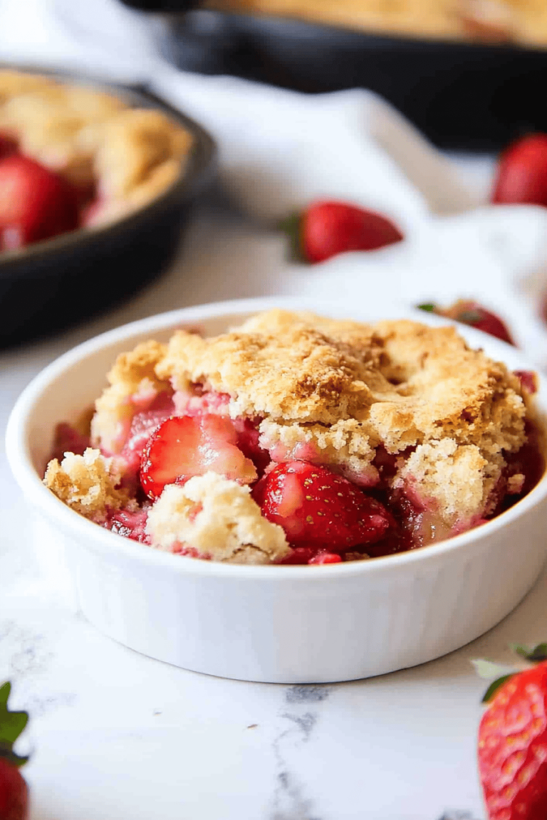 Strawberry Rhubarb Cobbler