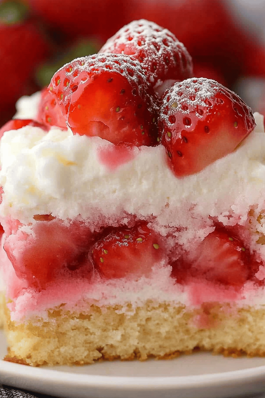 Strawberry Shortcake Sheet Cake ingredients organized and measured on kitchen counter