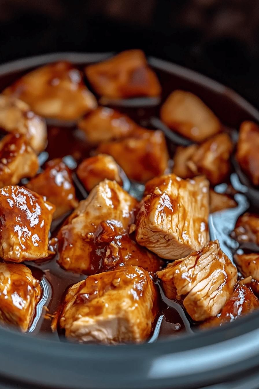 Sweet Baby Ray's Crockpot Chicken slice on plate showing perfect texture and swirl pattern