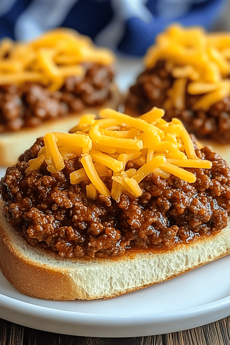Texas Toast Sloppy Joe Recipe ingredients organized and measured on kitchen counter