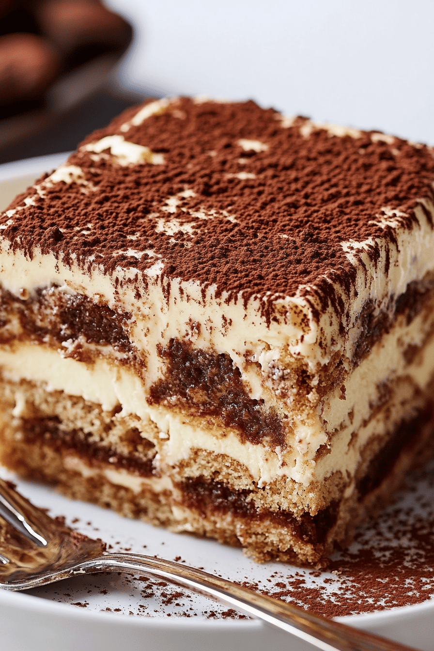Tiramisu Recipe final dish beautifully presented and ready to serve