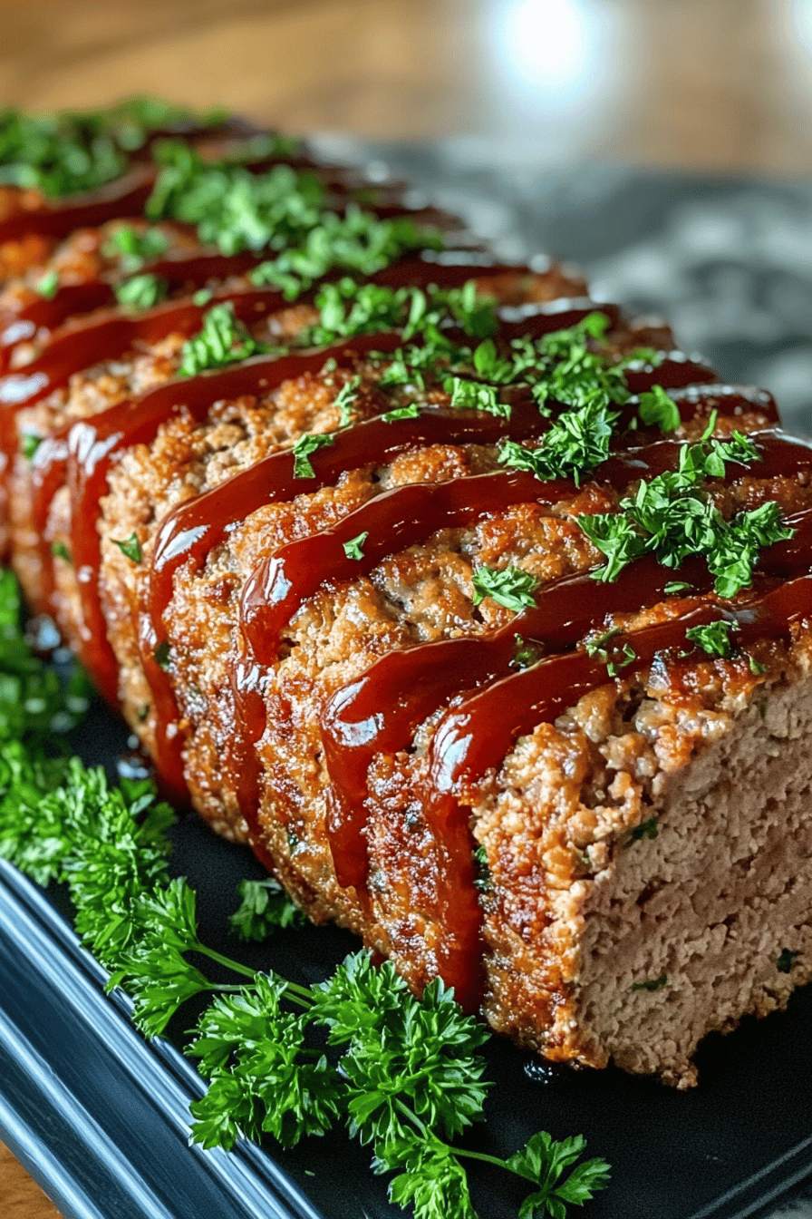 Turkey Meatloaf Recipe ingredients organized and measured on kitchen counter