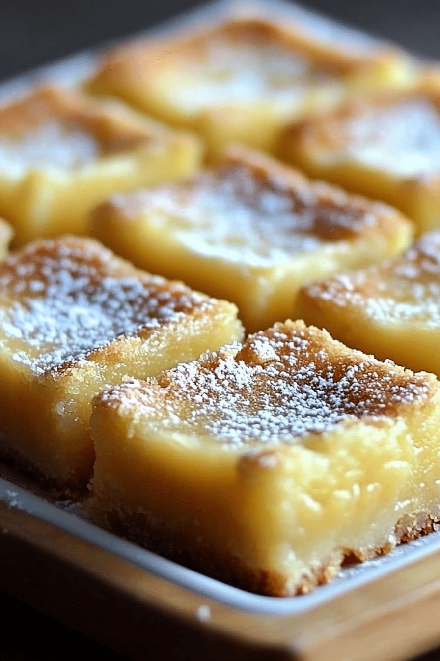 Two-Ingredient Lemon Bars ingredients organized and measured on kitchen counter