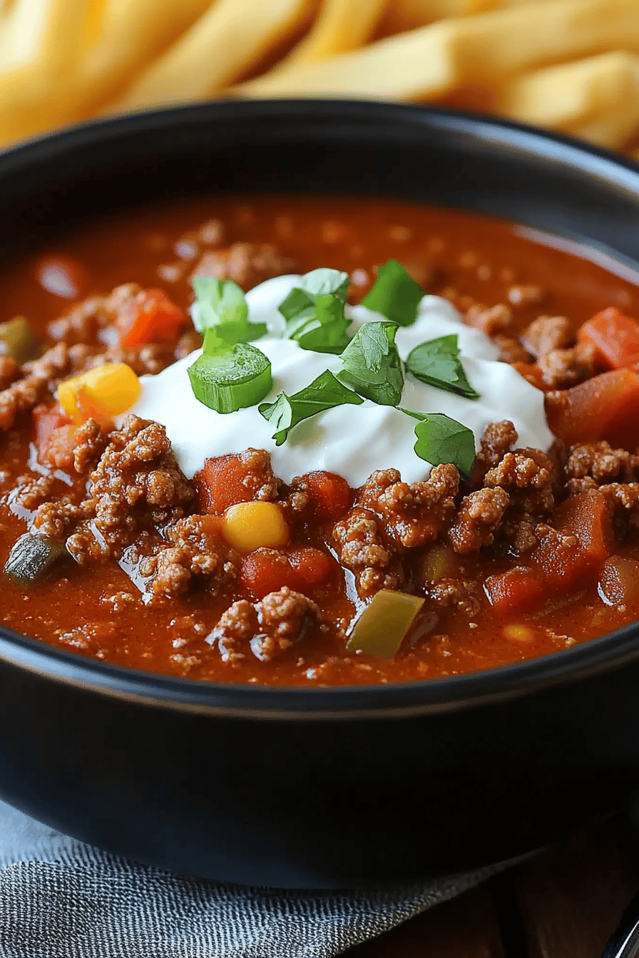 Wendy's Chili Recipe final dish beautifully presented and ready to serve