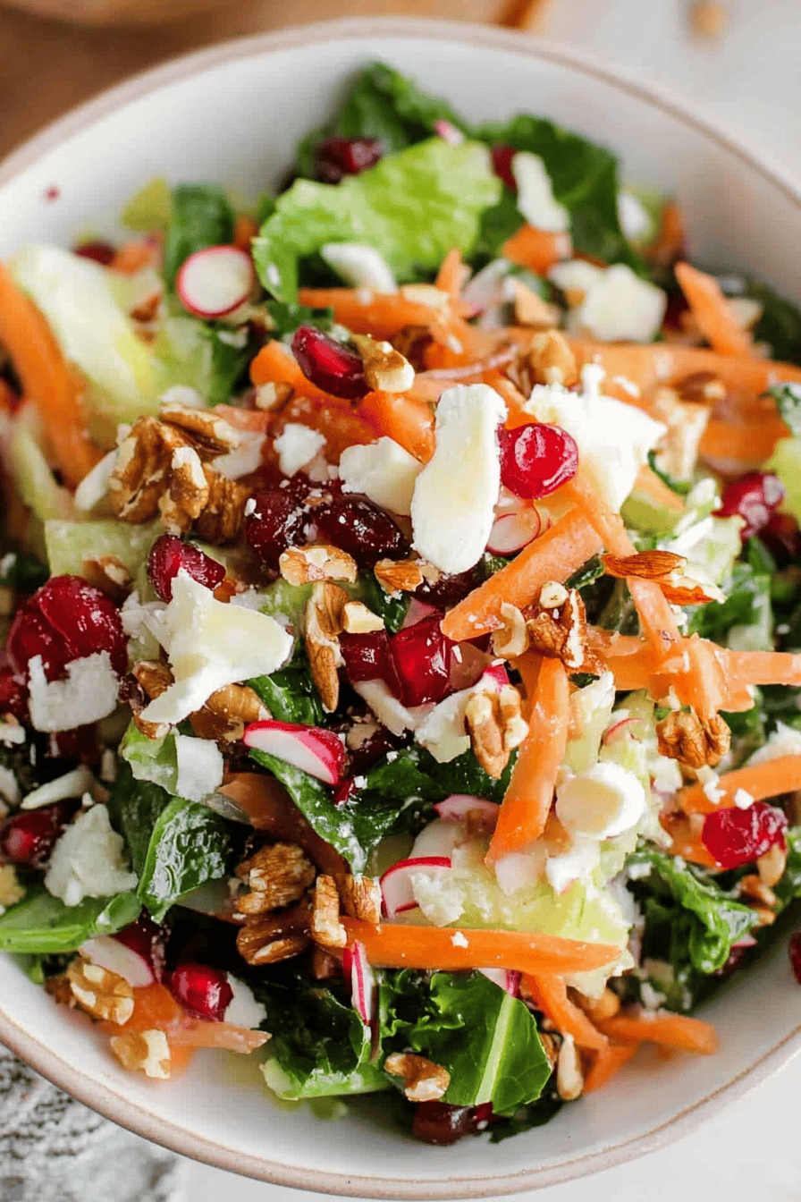 Winter Salad Recipe final dish beautifully presented and ready to serve