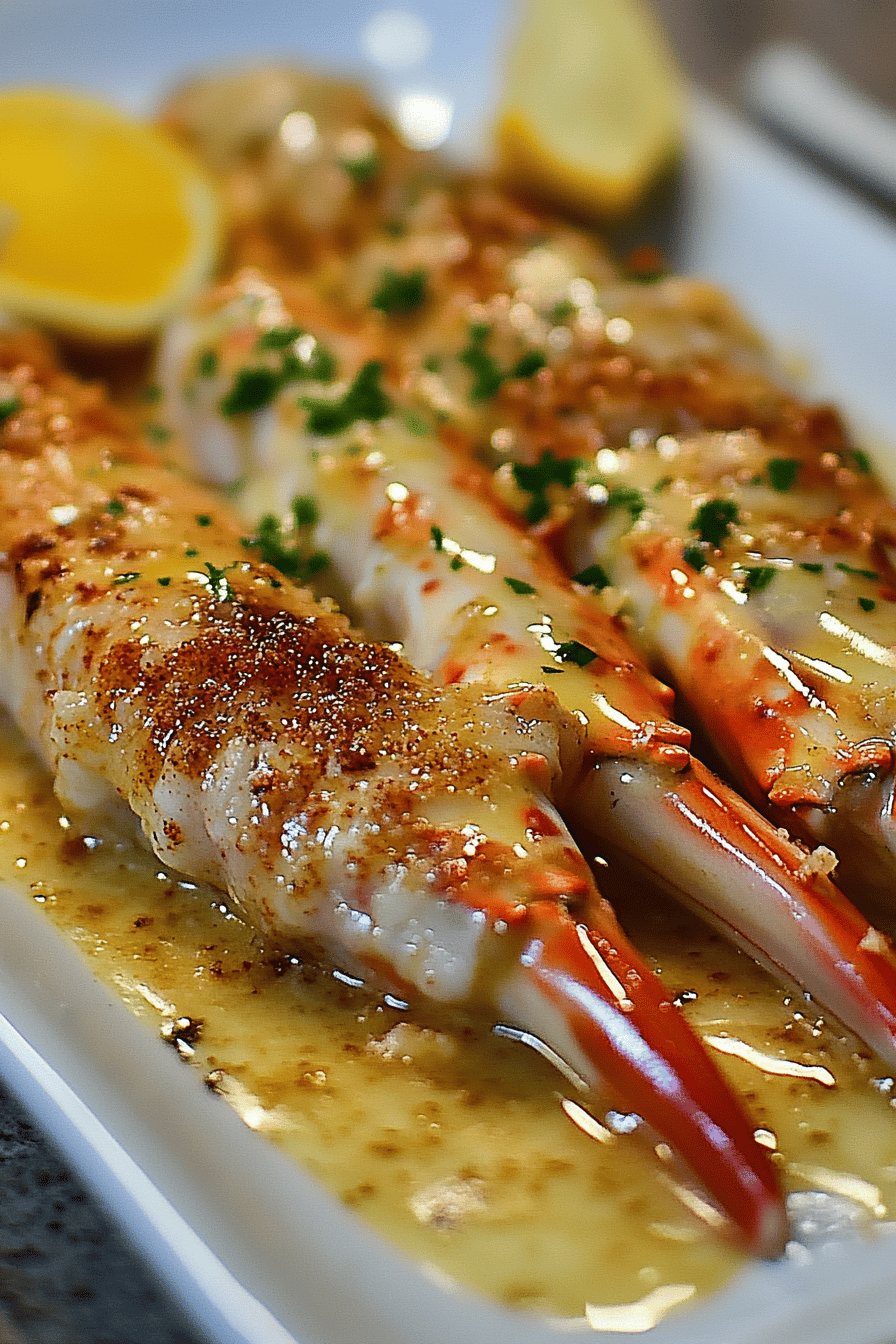 baked crab legs final dish beautifully presented and ready to serve