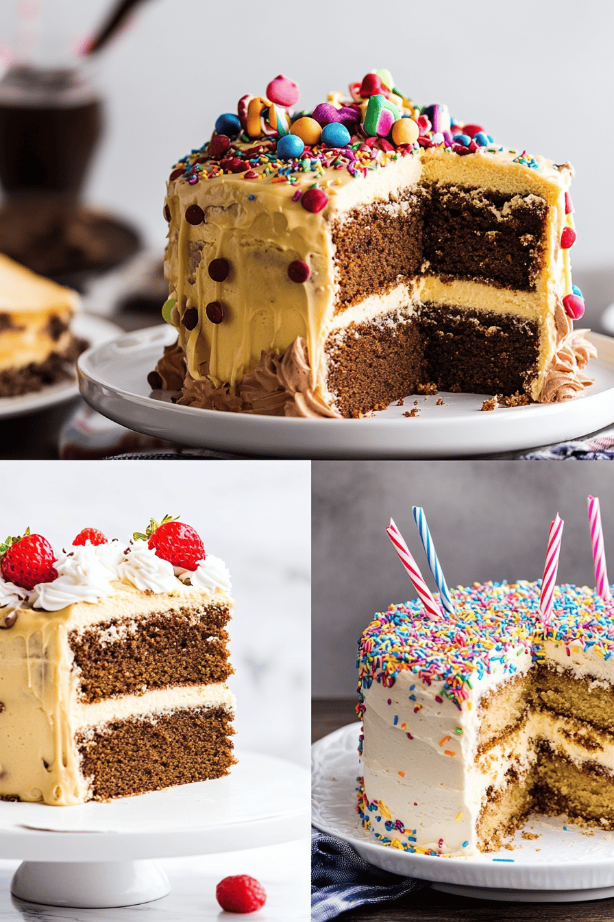 birthday cake recipes ingredients organized and measured on kitchen counter