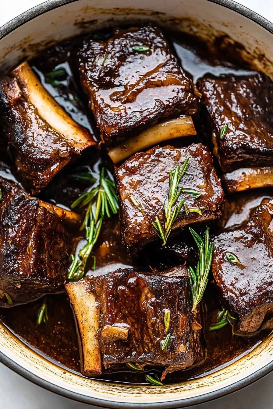 braised beef short ribs final dish beautifully presented and ready to serve