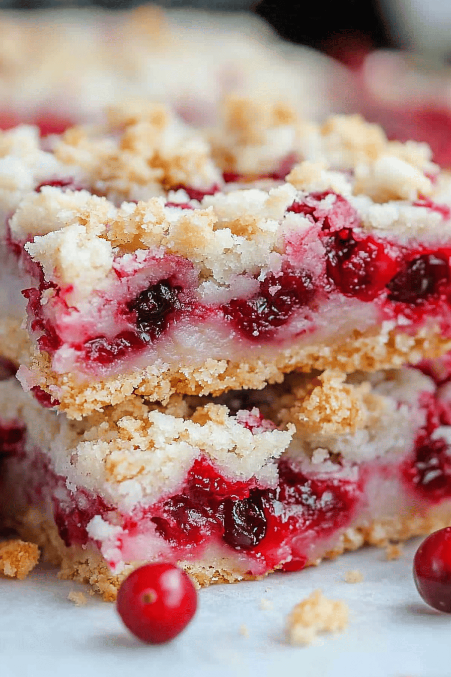 cranberry crumb bars
