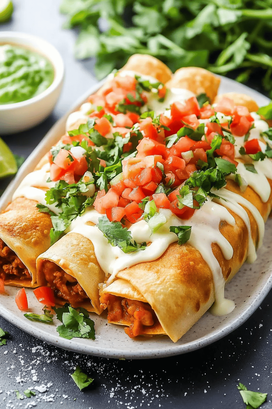 homemade chimichangas ingredients organized and measured on kitchen counter