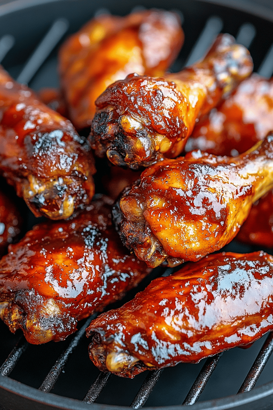 oven-baked BBQ chicken wings final dish beautifully presented and ready to serve