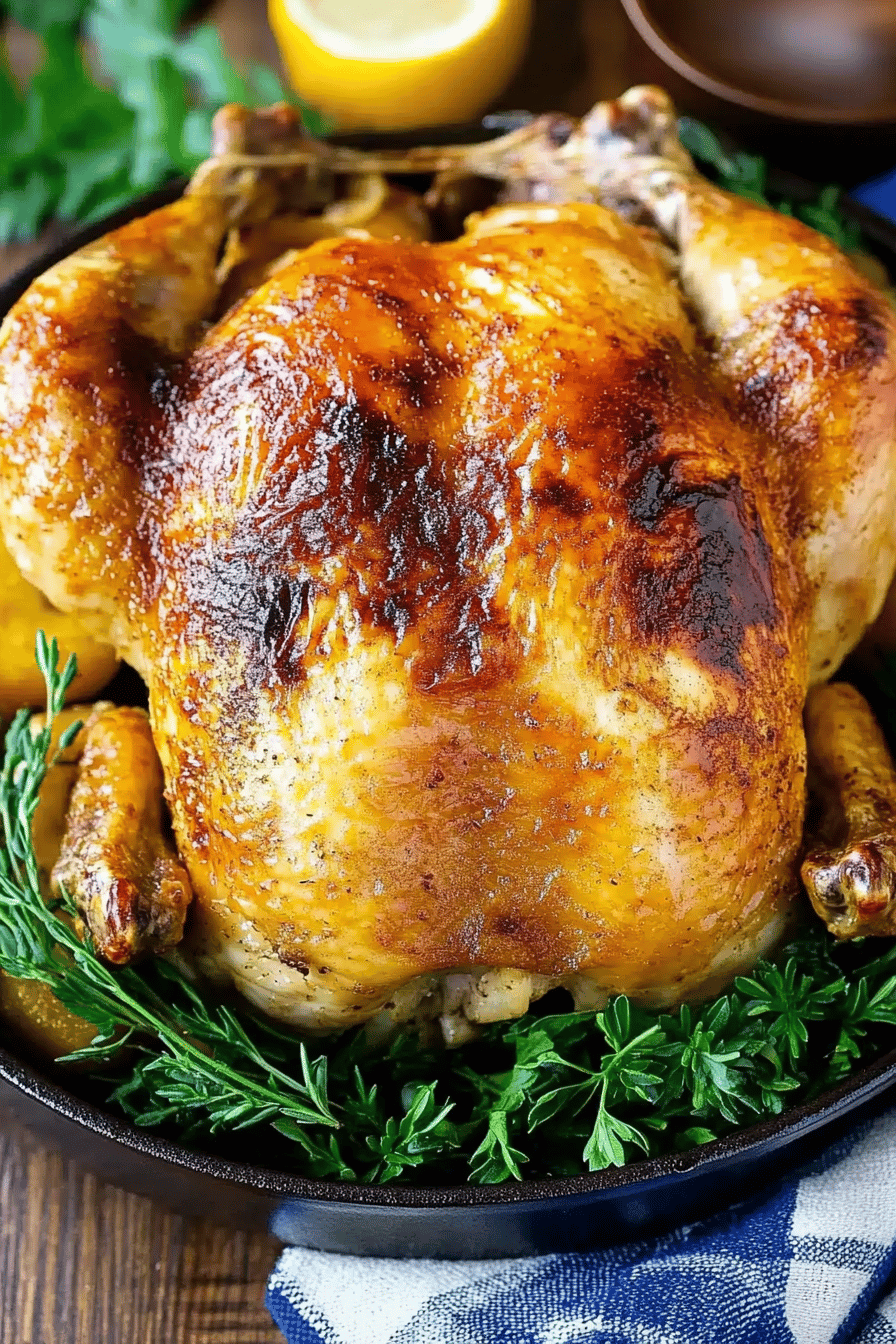slow cooker whole chicken final dish beautifully presented and ready to serve