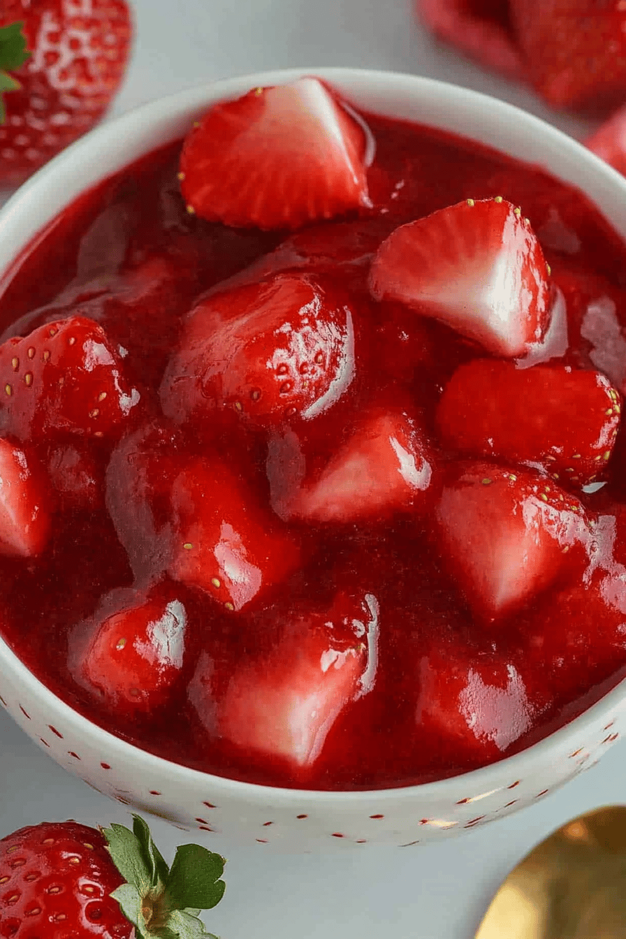 strawberry sauce recipe final dish beautifully presented and ready to serve