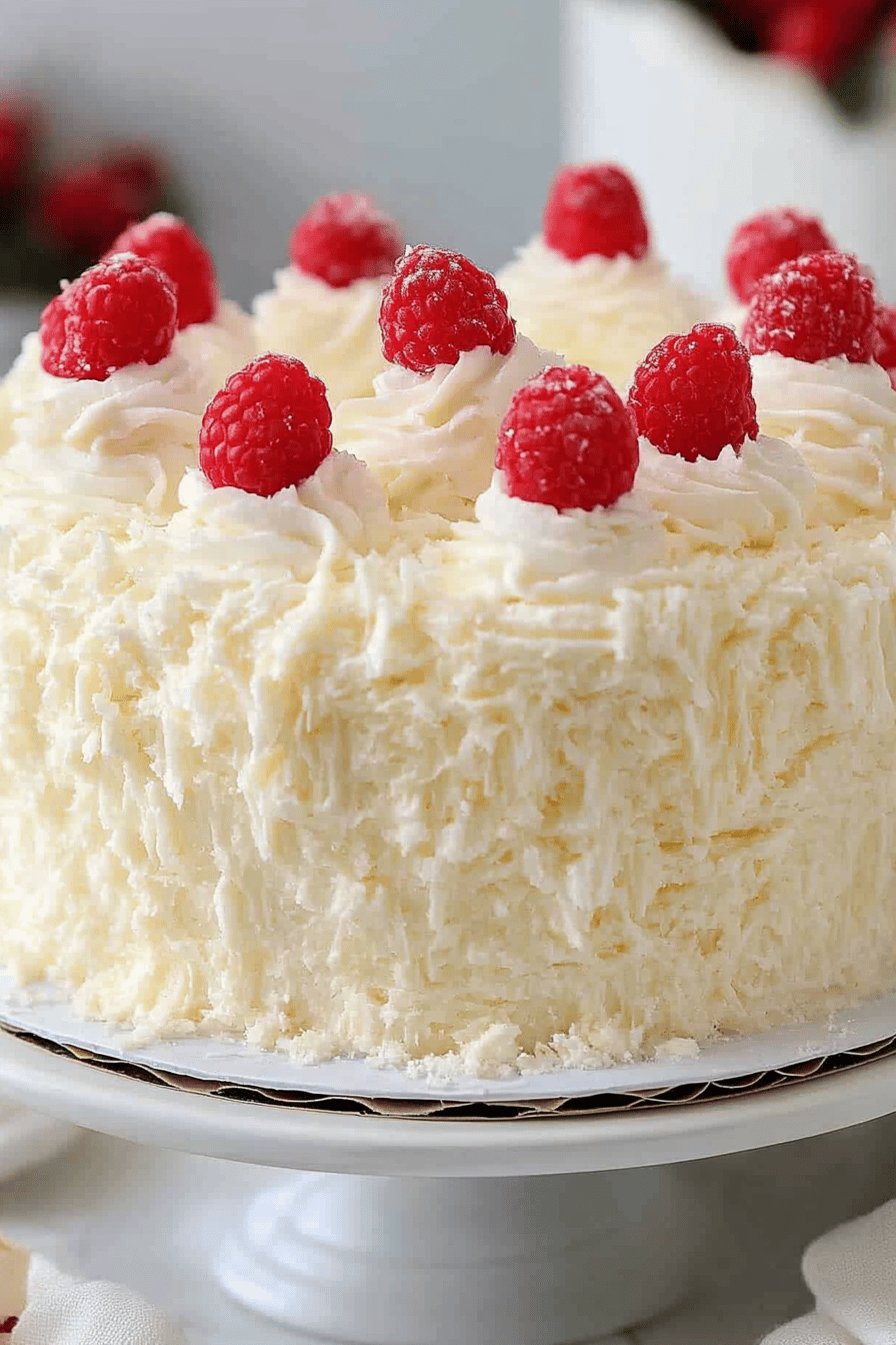white cake recipe final dish beautifully presented and ready to serve