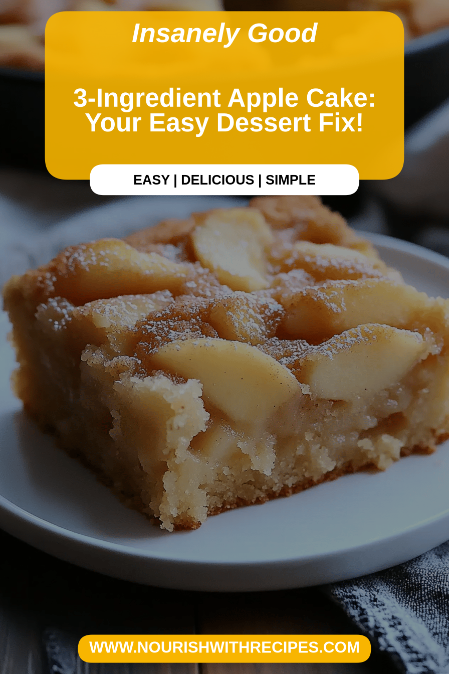 3-Ingredient Apple Cake final dish beautifully presented and ready to serve