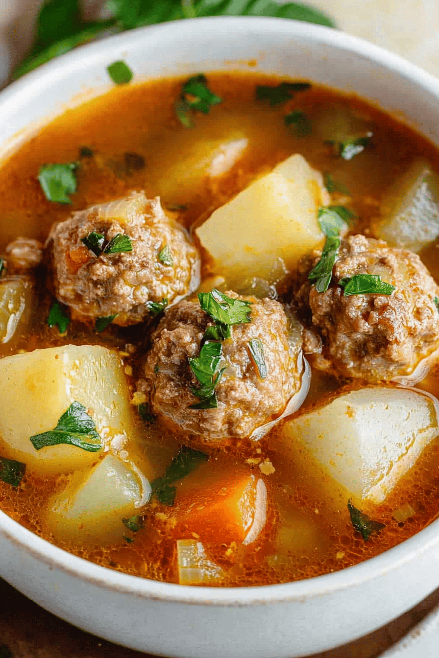 Albondigas Soup Tips ingredients organized and measured on kitchen counter