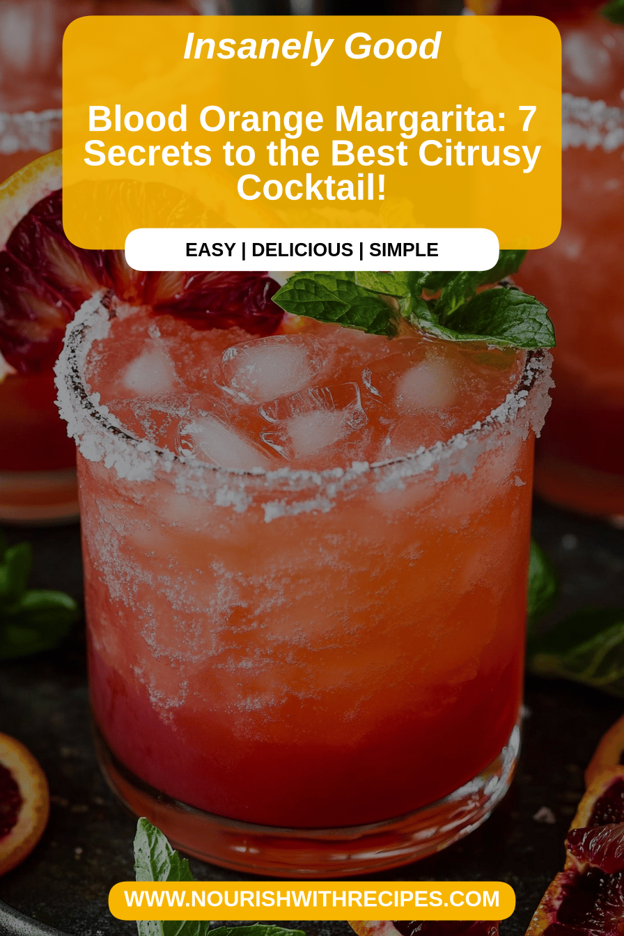 Blood Orange Margarita final dish beautifully presented and ready to serve