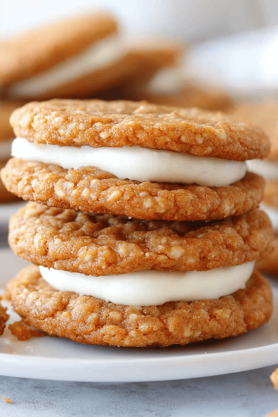 Carrot Cake Sandwich Cookies slice on plate showing perfect texture and swirl pattern
