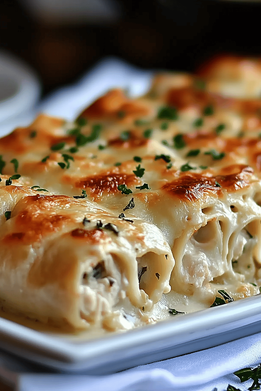 Chicken Alfredo Lasagna Rolls ingredients organized and measured on kitchen counter