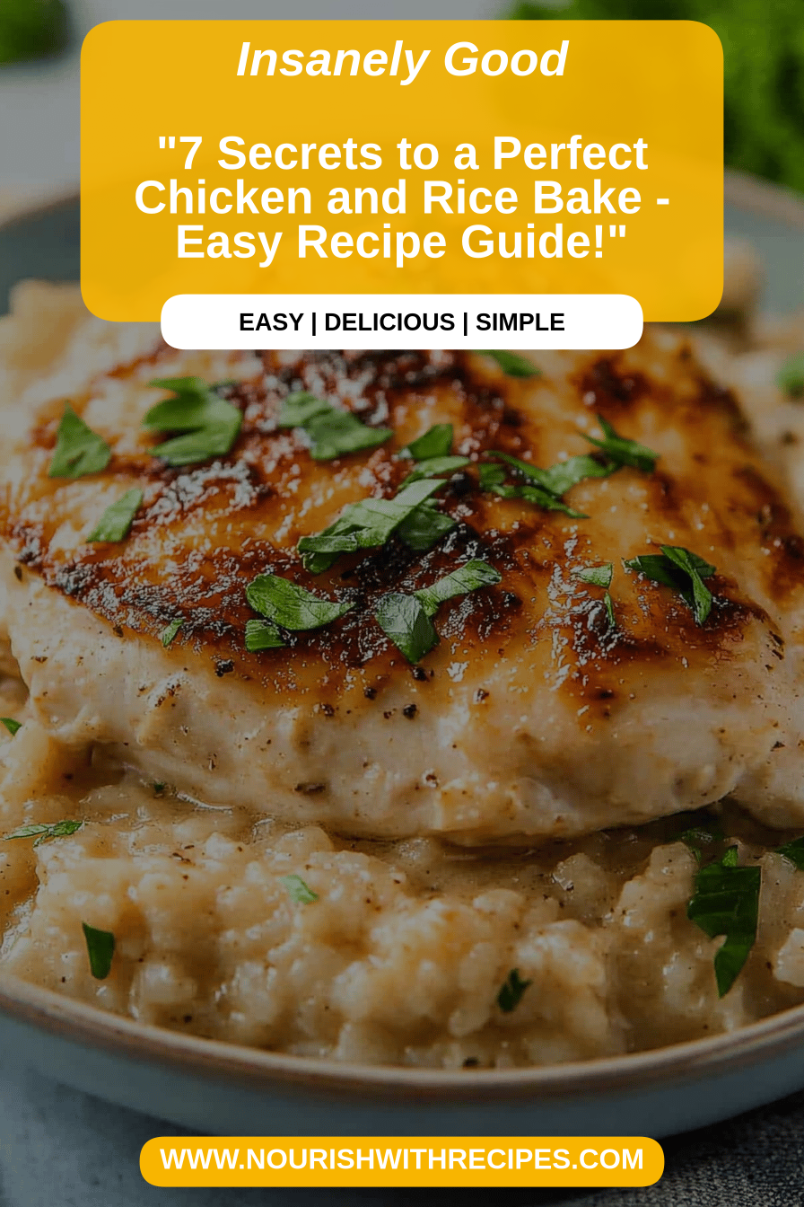 Chicken and Rice Bake Recipe final dish beautifully presented and ready to serve