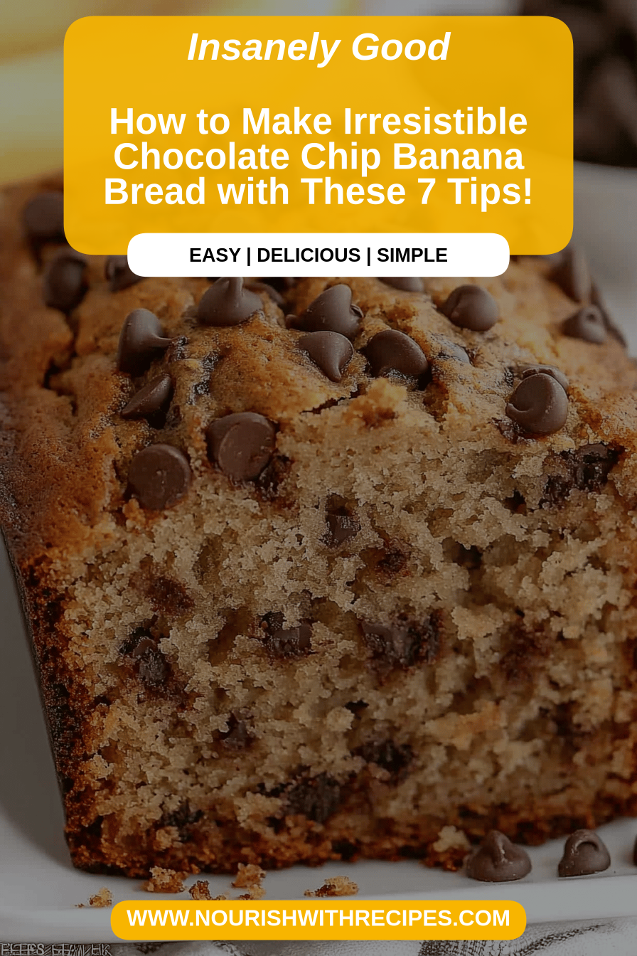 Chocolate Chip Banana Bread final dish beautifully presented and ready to serve