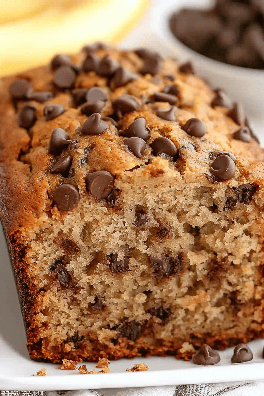Chocolate Chip Banana Bread ingredients organized and measured on kitchen counter