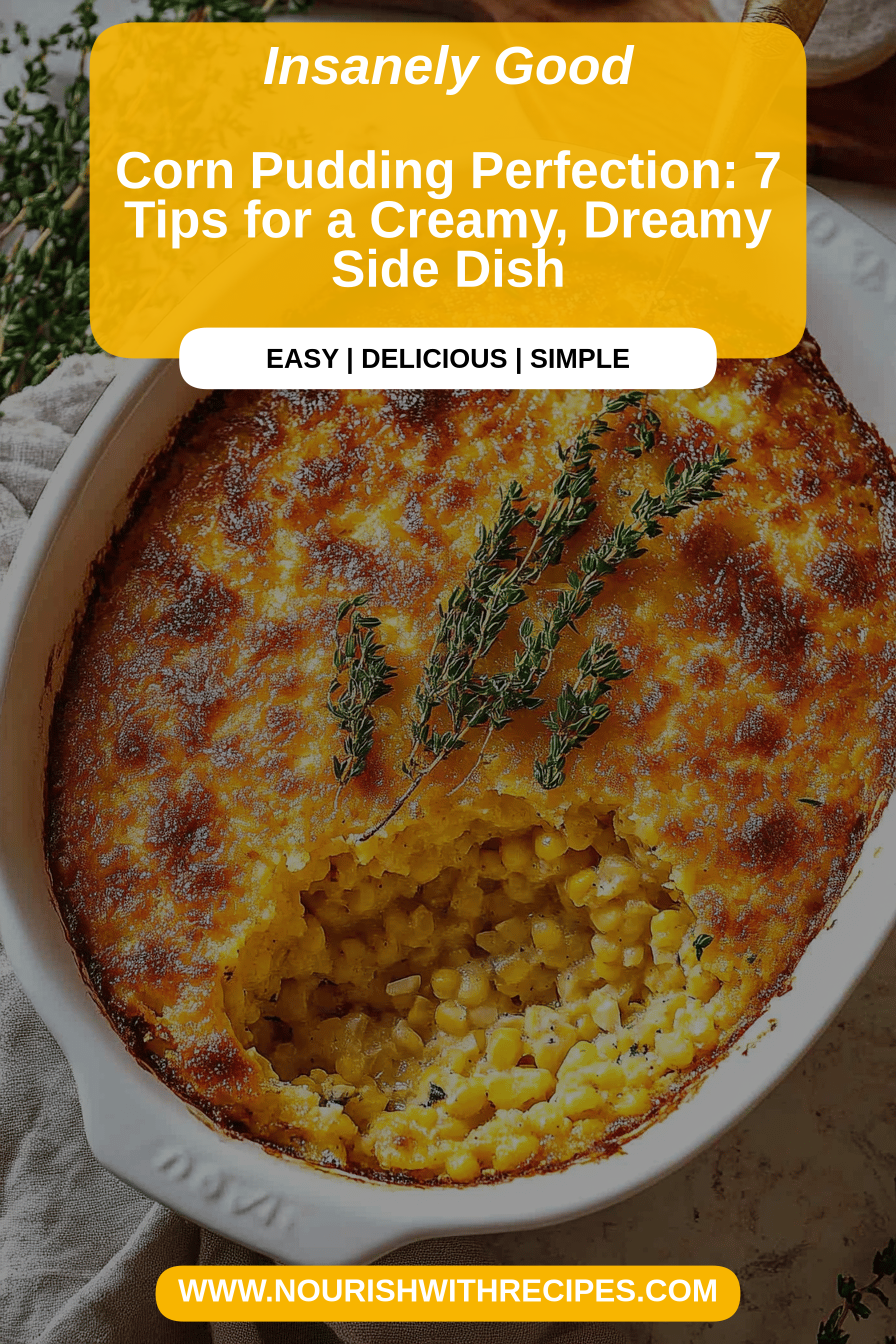 Corn Pudding Recipe final dish beautifully presented and ready to serve