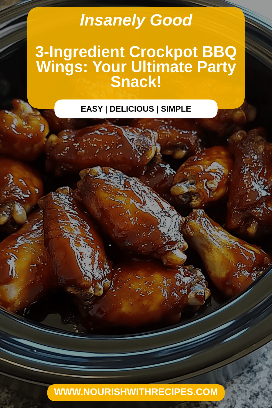 Crockpot BBQ Wings final dish beautifully presented and ready to serve
