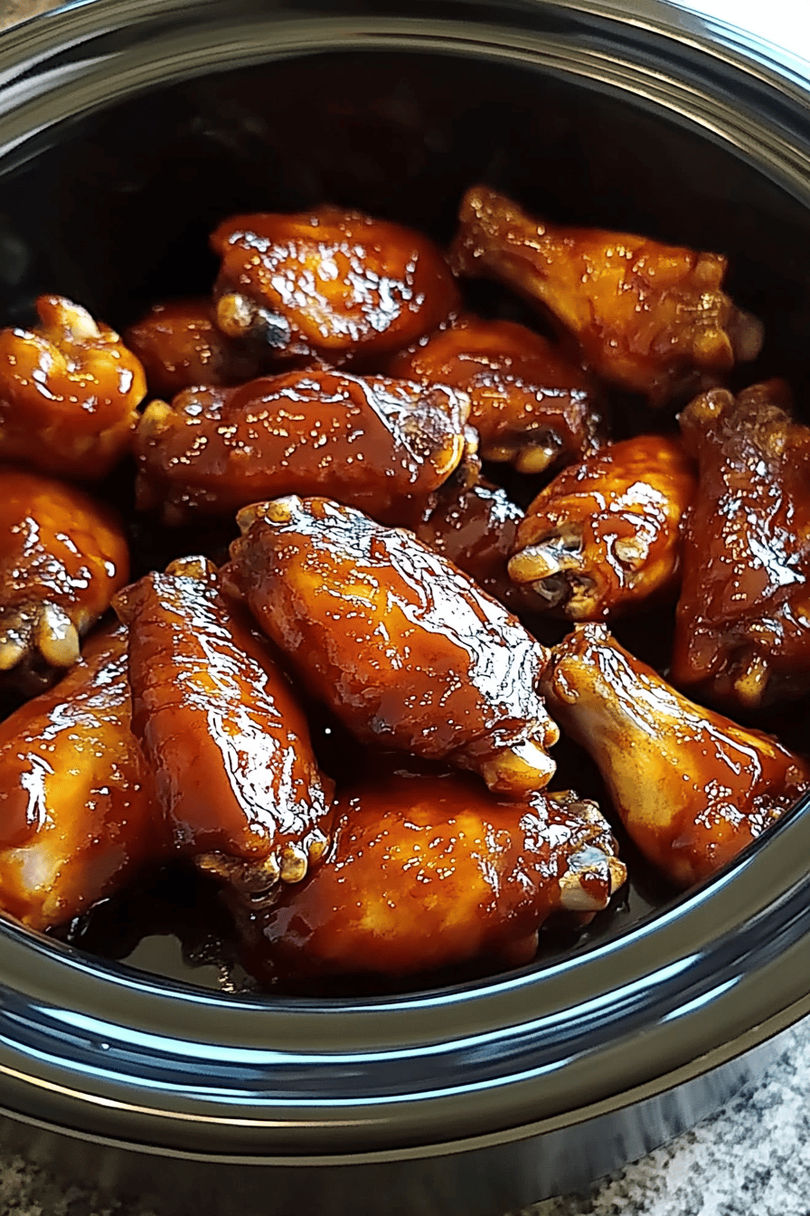 Crockpot BBQ Wings ingredients organized and measured on kitchen counter