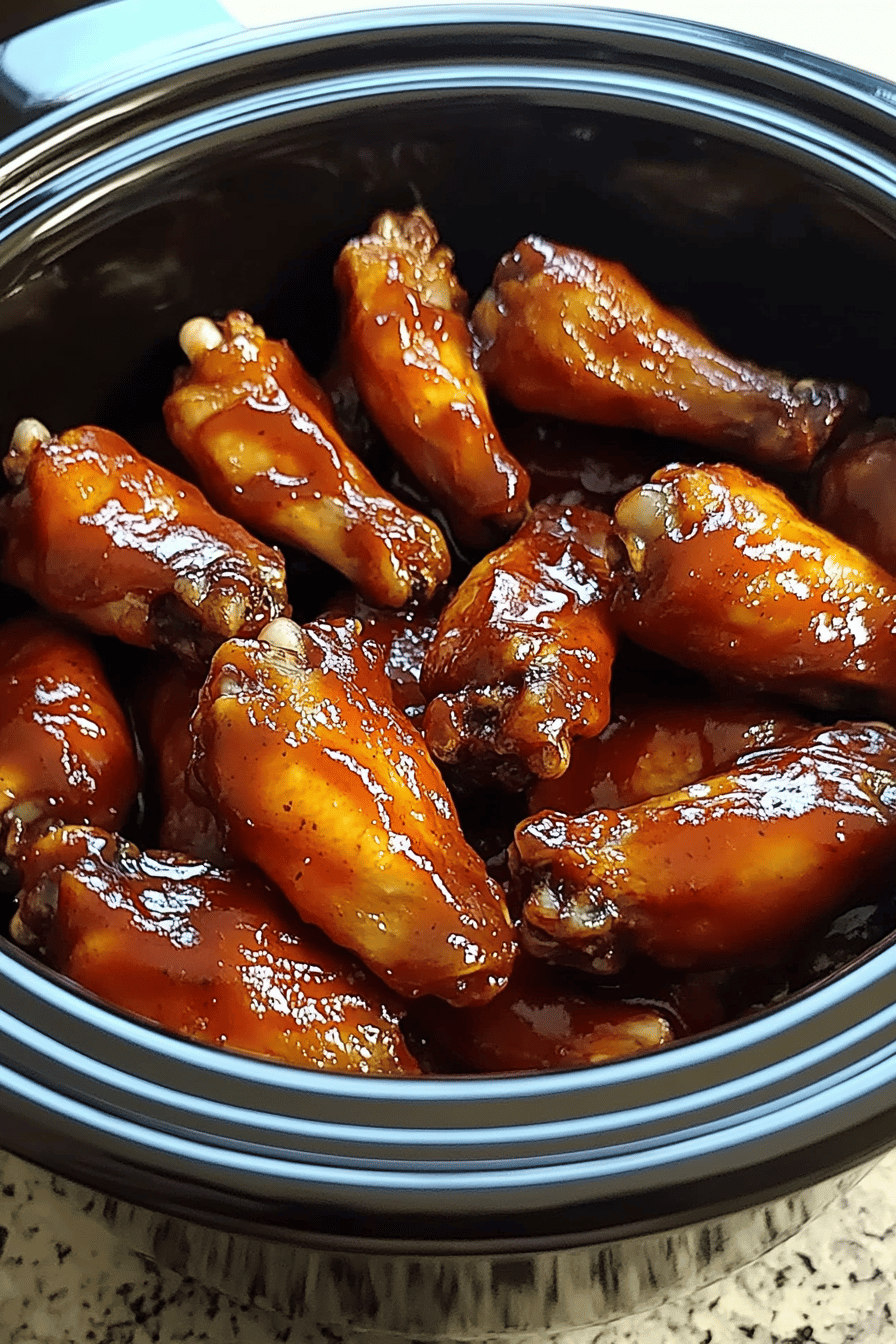 Crockpot BBQ Wings slice on plate showing perfect texture and swirl pattern