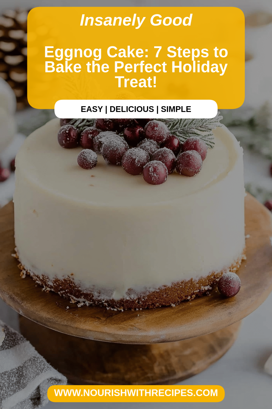 Eggnog Cake Recipe final dish beautifully presented and ready to serve