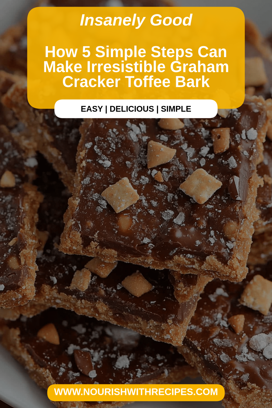 Graham Cracker Toffee Bark final dish beautifully presented and ready to serve