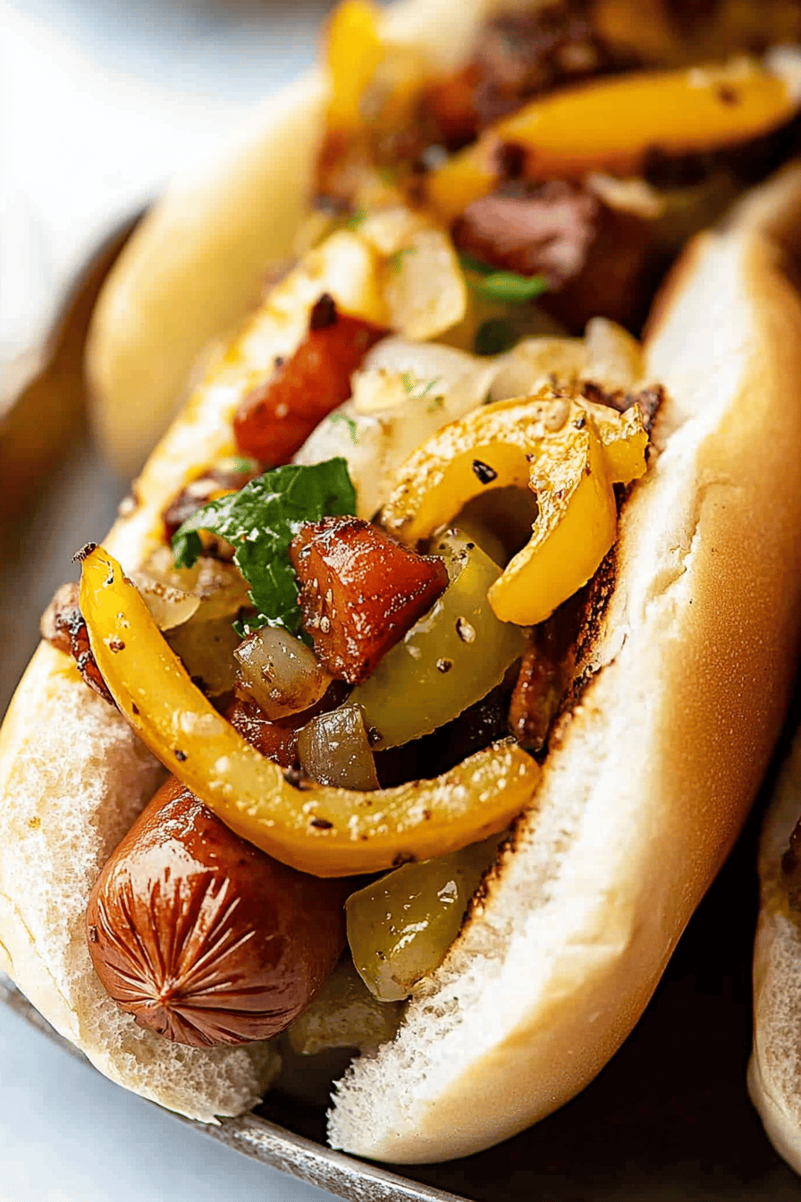 Italian Hot Dogs Recipe slice on plate showing perfect texture and swirl pattern