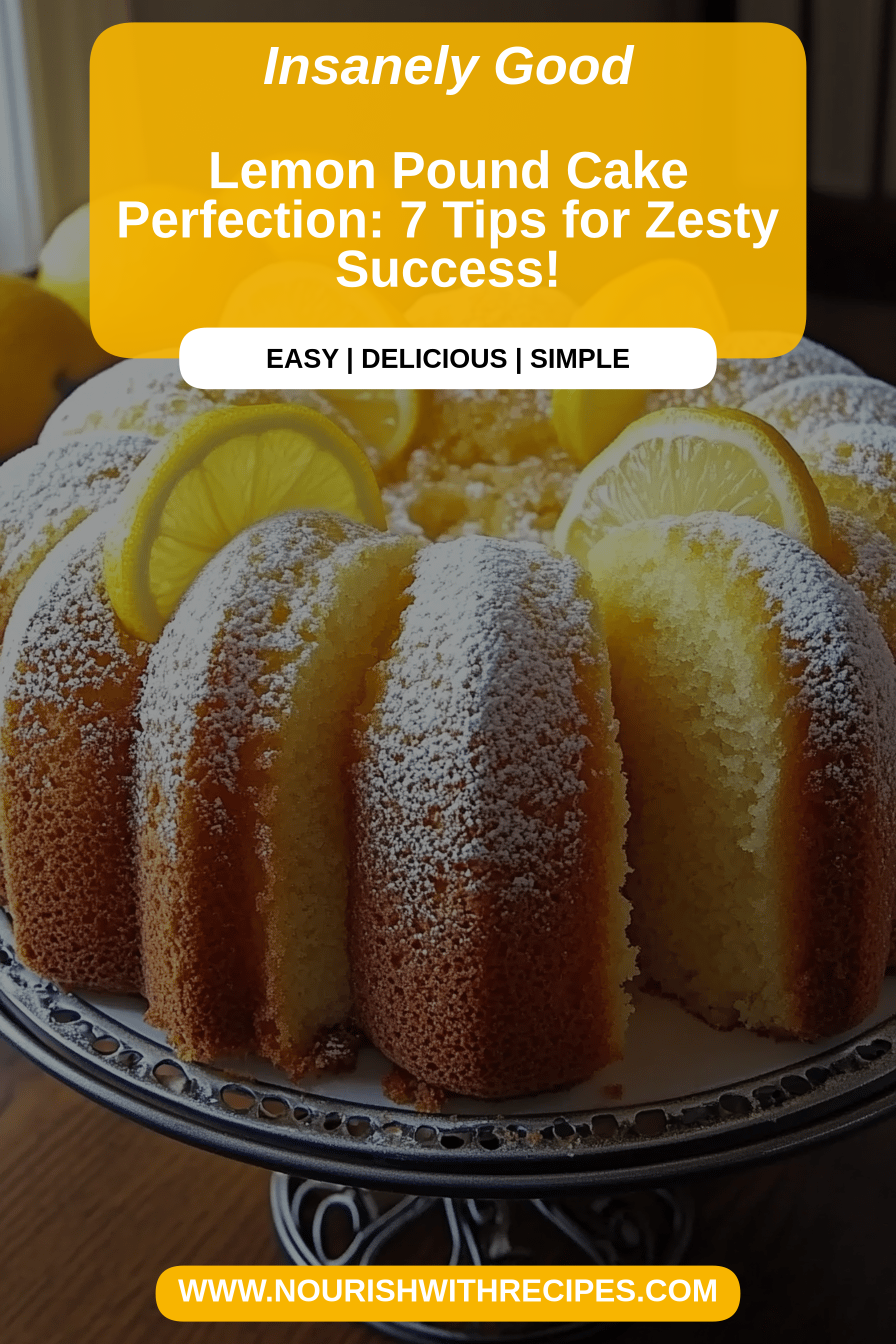 Lemon Pound Cake Recipe final dish beautifully presented and ready to serve