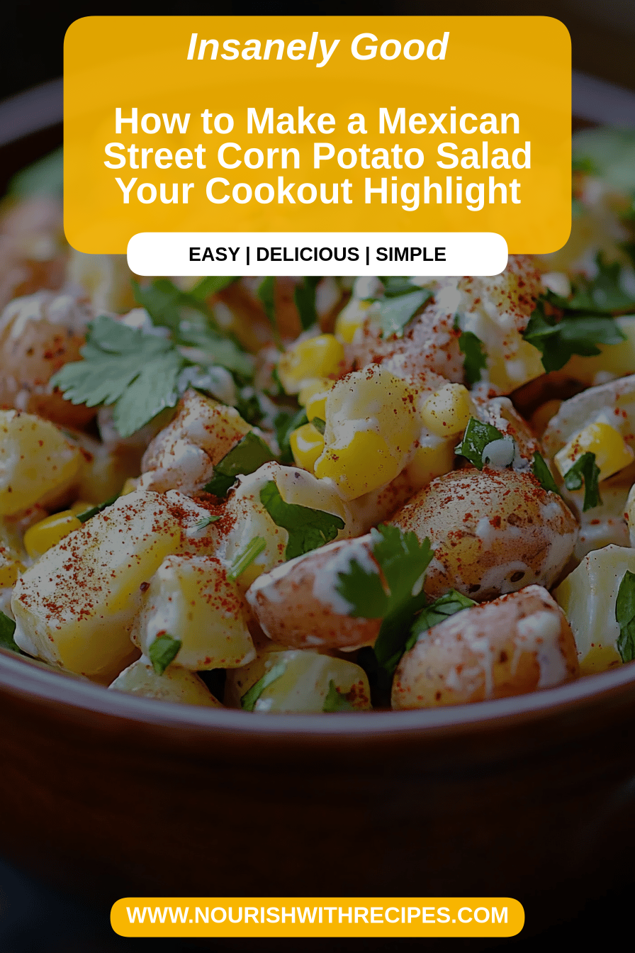 Mexican Street Corn Potato Salad final dish beautifully presented and ready to serve